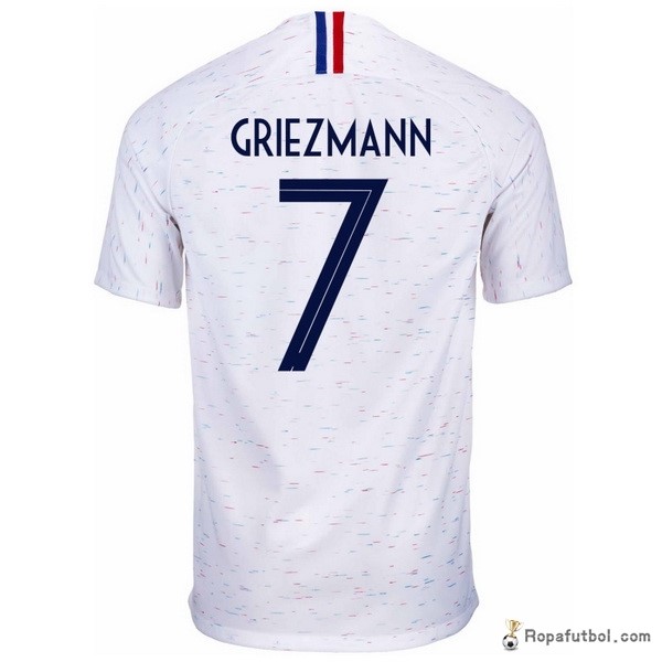 Camiseta Francia Replica Segunda Ropa Griezmann 2018 Blanco